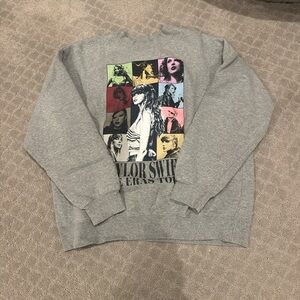 Taylor Swift Gray Graphic Crewneck Sweater
